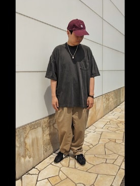 「DOCKERS（ドッカーズ）のアイテム（パンツ）」を使った、もちもちさん（メンズ・174cm）の夏コーディネート