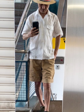 「アイテム（トップス）」を使った、郷間 裕さん（メンズ・170cm・50代）の夏コーディネート