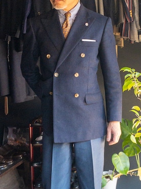 「アイテム（テーラードジャケット）」を使った、郷間 裕さん（メンズ・170cm）の冬コーディネート