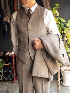 「アイテム（スーツセット）」を使った、郷間 裕さん（メンズ・170cm）の秋コーディネート