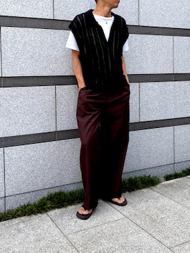 「STYLEMIXER（スタイルミキサー）のアイテム（ニット/セーター）」を使った、kazuさん（メンズ・173cm）の夏コーディネート