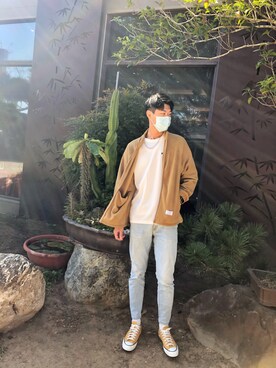 「CONVERSE（コンバース）のアイテム（その他シューズ）」を使った、coalturtleさん（メンズ・188cm）の秋コーディネート