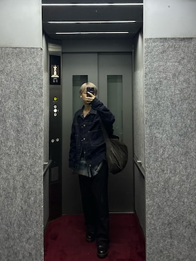 「markaware（マーカウェア）のアイテム（デニムジャケット）」を使った、yukiya2003さん（メンズ・165cm）の夏コーディネート
