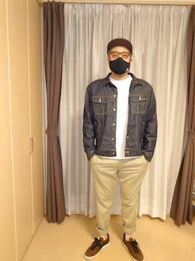 「MINEDENIM（マインデニム）のアイテム（ジャケット/アウター）」を使った、tsuto7さん（メンズ・182cm）の秋コーディネート