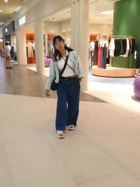 「UNIQLO（ユニクロ）のアイテム（その他トップス）」を使った、bear6521さん（レディース・151cm）の夏コーディネート