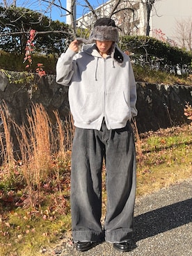 「アイテム（ローファー）」を使った、レンタロウさん（メンズ・175cm）の冬コーディネート