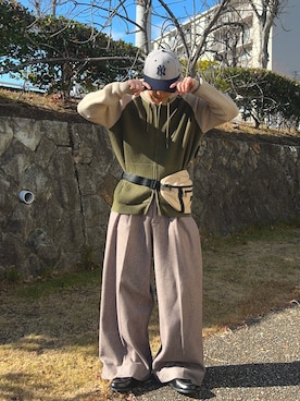 「アイテム（キャップ）」を使った、レンタロウさん（メンズ・175cm・20代）の冬コーディネート