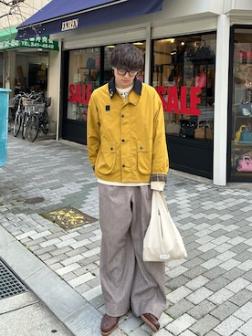 「Barbour（バブアー）のアイテム」を使った、レンタロウさん（メンズ・175cm）の冬コーディネート