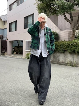 「アイテム（セットアップ）」を使った、レンタロウさん（メンズ・175cm・20代）の秋コーディネート