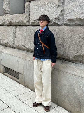 「IL BISONTE（イルビゾンテ）のアイテム」を使った、レンタロウさん（メンズ・175cm）の冬コーディネート