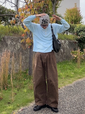 「アイテム（ボディバッグ/ウエストポーチ）」を使った、レンタロウさん（メンズ・175cm）の秋コーディネート