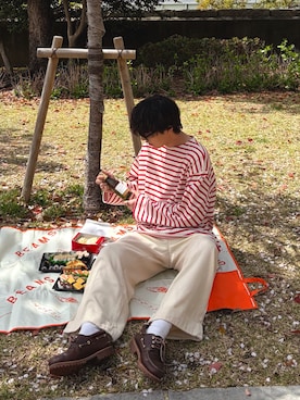 「ORCIVAL（オーシバル）のアイテム」を使った、レンタロウさん（メンズ・175cm）の春コーディネート