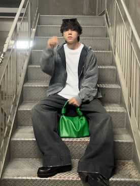 「アイテム（パーカー）」を使った、レンタロウさん（メンズ・175cm）の秋コーディネート