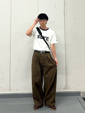 「アイテム（チノパンツ）」を使った、レンタロウさん（メンズ・175cm・20代）の夏コーディネート
