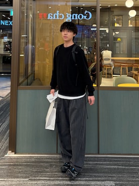 「ikka（イッカ）のアイテム」を使った、レンタロウさん（メンズ・175cm）の春コーディネート