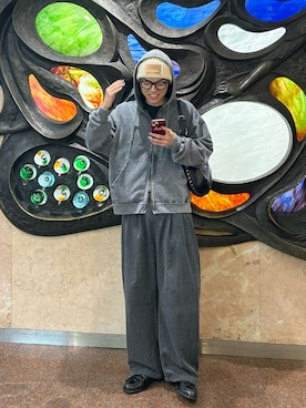 「アイテム（パーカー）」を使った、レンタロウさん（メンズ・175cm・20代）の秋コーディネート