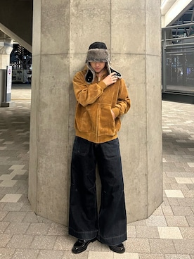 「アイテム（キャップ）」を使った、レンタロウさん（メンズ・175cm・20代）の冬コーディネート