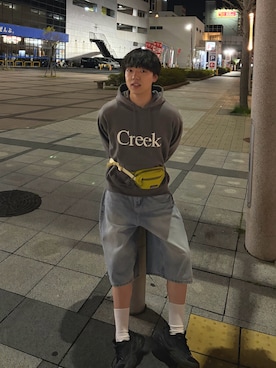 「MERRELL（メレル）のアイテム」を使った、レンタロウさん（メンズ・175cm）の春コーディネート