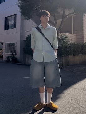 「アイテム（サンダル）」を使った、レンタロウさん（メンズ・175cm）の秋コーディネート