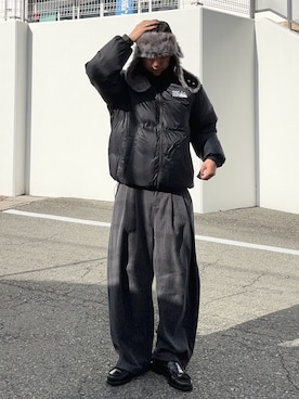 「アイテム（ダウンジャケット/コート）」を使った、レンタロウさん（メンズ・175cm）の秋コーディネート