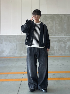 「アイテム（MA-1）」を使った、レンタロウさん（メンズ・175cm）の秋コーディネート