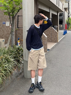 「Dickies（ディッキーズ）のアイテム（パンツ）」を使った、レンタロウさん（メンズ・175cm）の春コーディネート