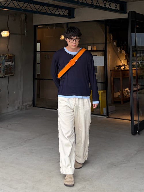 「SENSE OF PLACE by URBAN RESEARCH(センスオブプレイスバイアーバンリサーチ)のフェイクレイヤードロングTシャツ(Tシャツ/カットソー)」を使った、レンタロウさん(メンズ・175cm)の秋コーディネート