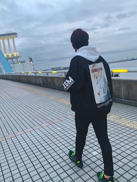 「WEGO（ウィゴー）のアイテム（ナイロンジャケット）」を使った、shoei1225さん（メンズ・174cm）の秋コーディネート