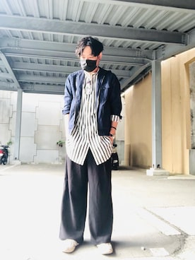 「NANO universe（ナノユニバース）のアイテム（ブルゾン）」を使った、keisuke3405さん（メンズ・171cm）の冬コーディネート
