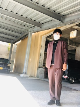 「tk.TAKEO KIKUCHI（ティーケータケオキクチ）のアイテム（ノーカラージャケット）」を使った、keisuke3405さん（メンズ・171cm）の秋コーディネート
