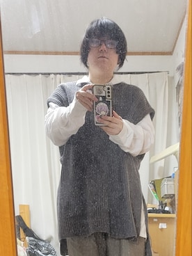 「G.O.C（ジーオーシー）のアイテム（ベスト）」を使った、reiraさん（レディース・145cm）の冬コーディネート