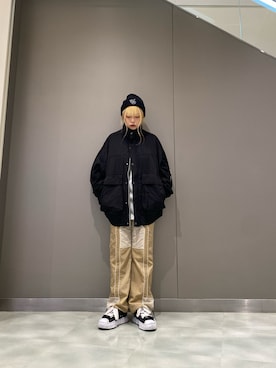 「ROYAL FLASH（ロイヤルフラッシュ）のアイテム（帽子）」を使った、runaさん（レディース・159cm）の秋コーディネート