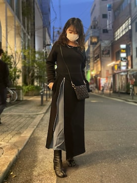 「backlash」｜「アイテム（アクセサリー）」を使った、runaさん（レディース・159cm）の冬コーディネート