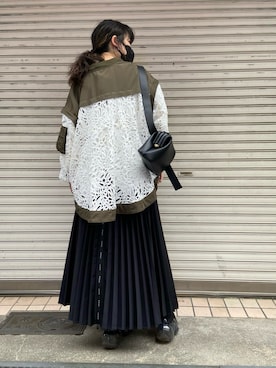「ROYAL FLASH（ロイヤルフラッシュ）のアイテム（ブルゾン）」を使った、runaさん（レディース・159cm）の冬コーディネート