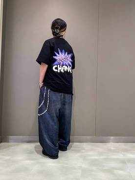 「TALKING ABOUT THE ABSTRACTION（トーキング　アバウト　ジ　アブストラクション）のアイテム（パンツ）」を使った、runaさん（レディース・159cm）の夏コーディネート