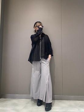 「春服」｜「アイテム（ブルゾン）」を使った、runaさん（レディース・159cm）の春コーディネート