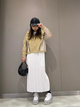 「grounds（グラウンズ）のアイテム（シューズ）」を使った、runaさん（レディース・159cm）の春コーディネート