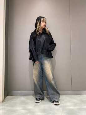 「アイテム（ブルゾン）」を使った、runaさん（レディース・159cm）の夏コーディネート