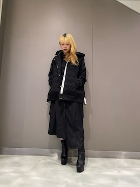 「シャツワンピ」｜runaさん（レディース・159cm）の冬コーディネート