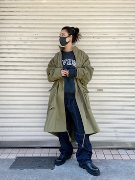 「backlash」｜「アイテム（スウェット）」を使った、runaさん（レディース・159cm）の秋コーディネート