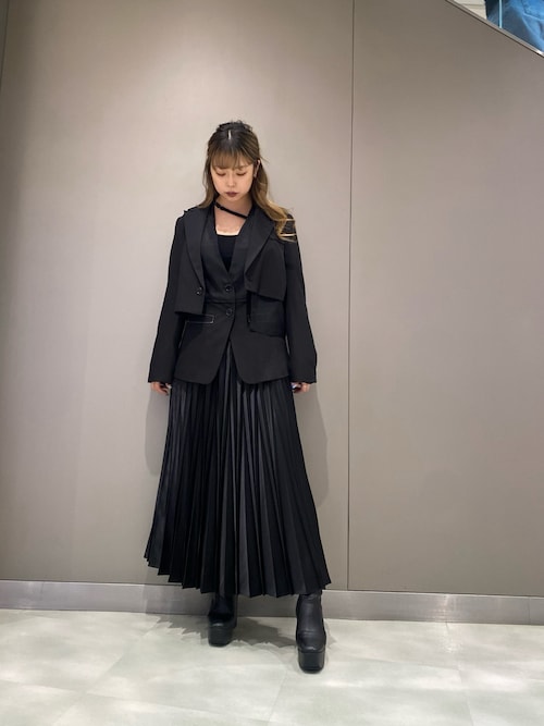 【定価¥39,600】アンスリード　3Dバイアスプリーツスカート　ロングマキシ UN3D.(アンスリード)】3D BIAS PLEATS SK/3Dバイアスプリーツ