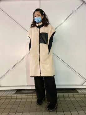 「ROYAL FLASH（ロイヤルフラッシュ）のアイテム（ステンカラーコート）」を使った、runaさん（レディース・159cm）の秋コーディネート