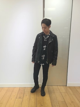 「長袖シャツ」｜「アイテム（ジャケット/アウター）」を使った、Naoya 〈相互フォロー〉さん（メンズ・168cm）の秋コーディネート