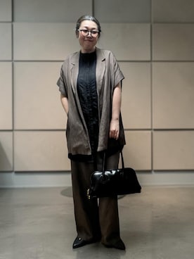 「studio CLIP（スタディオクリップ）のアイテム（その他パンツ）」を使った、未央  ‪ ‪ さん（レディース・170cm）の秋コーディネート