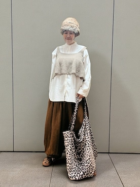 「アイテム（ベスト）」を使った、未央  ‪ ‪ さん（レディース・170cm）の秋コーディネート