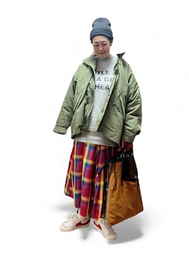 「アイテム（モッズコート）」を使った、未央  ‪ ‪ さん（レディース・170cm）の秋コーディネート