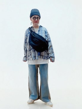 「アイテム（ニットキャップ/ビーニー）」を使った、未央  ‪ ‪ さん（レディース・169cm）の秋コーディネート