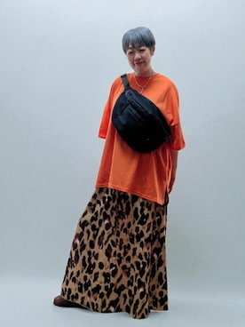 「アイテム（ボディバッグ/ウエストポーチ）」を使った、未央  ‪ ‪ さん（レディース・169cm）の秋コーディネート
