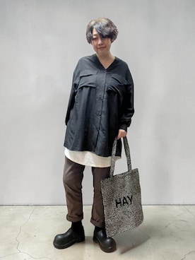 「Vネック」｜未央  ‪ ‪ さん（レディース・170cm）の春コーディネート