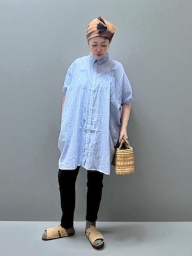「アイテム（デニムパンツ）」を使った、未央  ‪ ‪ さん（レディース・169cm）の夏コーディネート